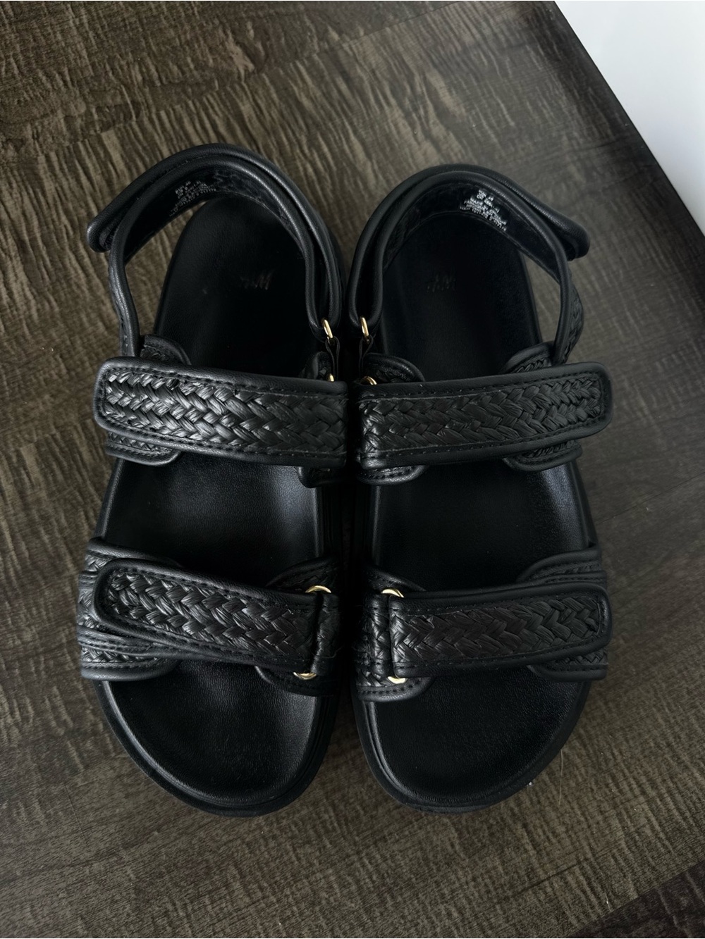 H&M Black Braided Strap Women's Sandals